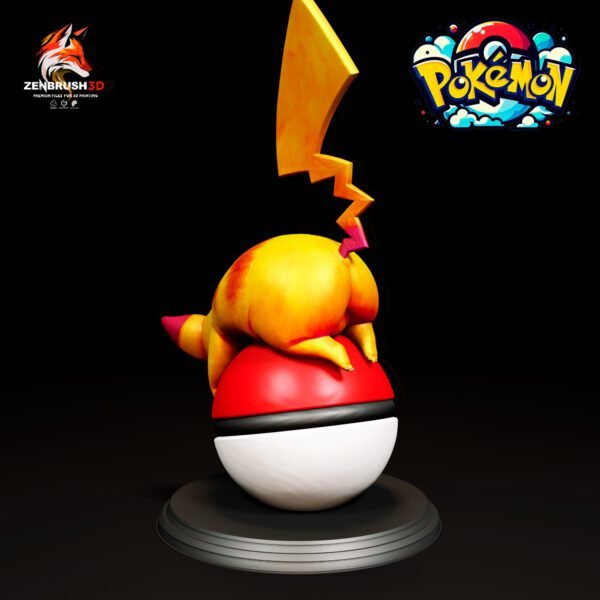 Pikachu - Pokemon - Zenbrush3D STL 3D PRINTING - Imagen 3